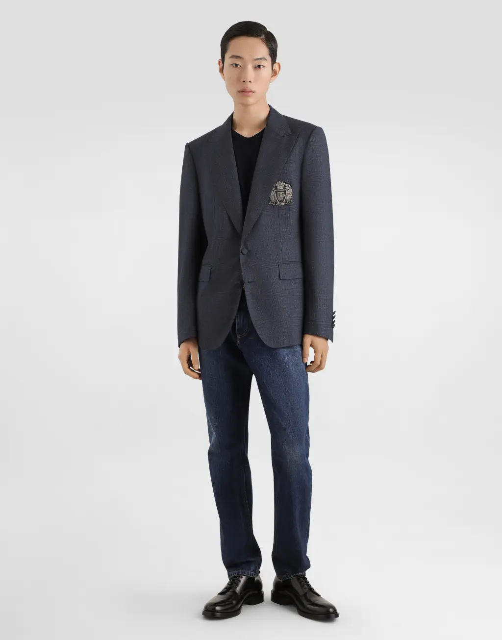 威尔士亲王格纹羊毛 Sicilia Light 单排扣夹克