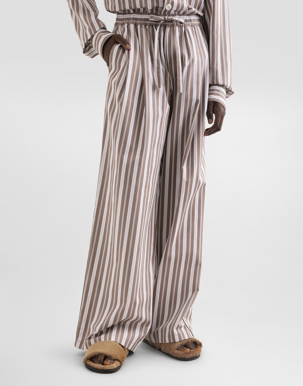 条纹府绸华美长裤4