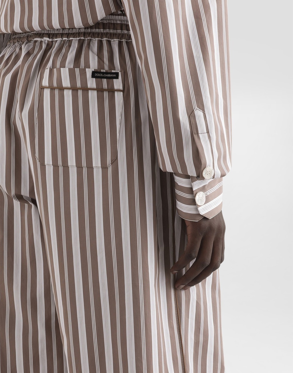 条纹府绸华美长裤6