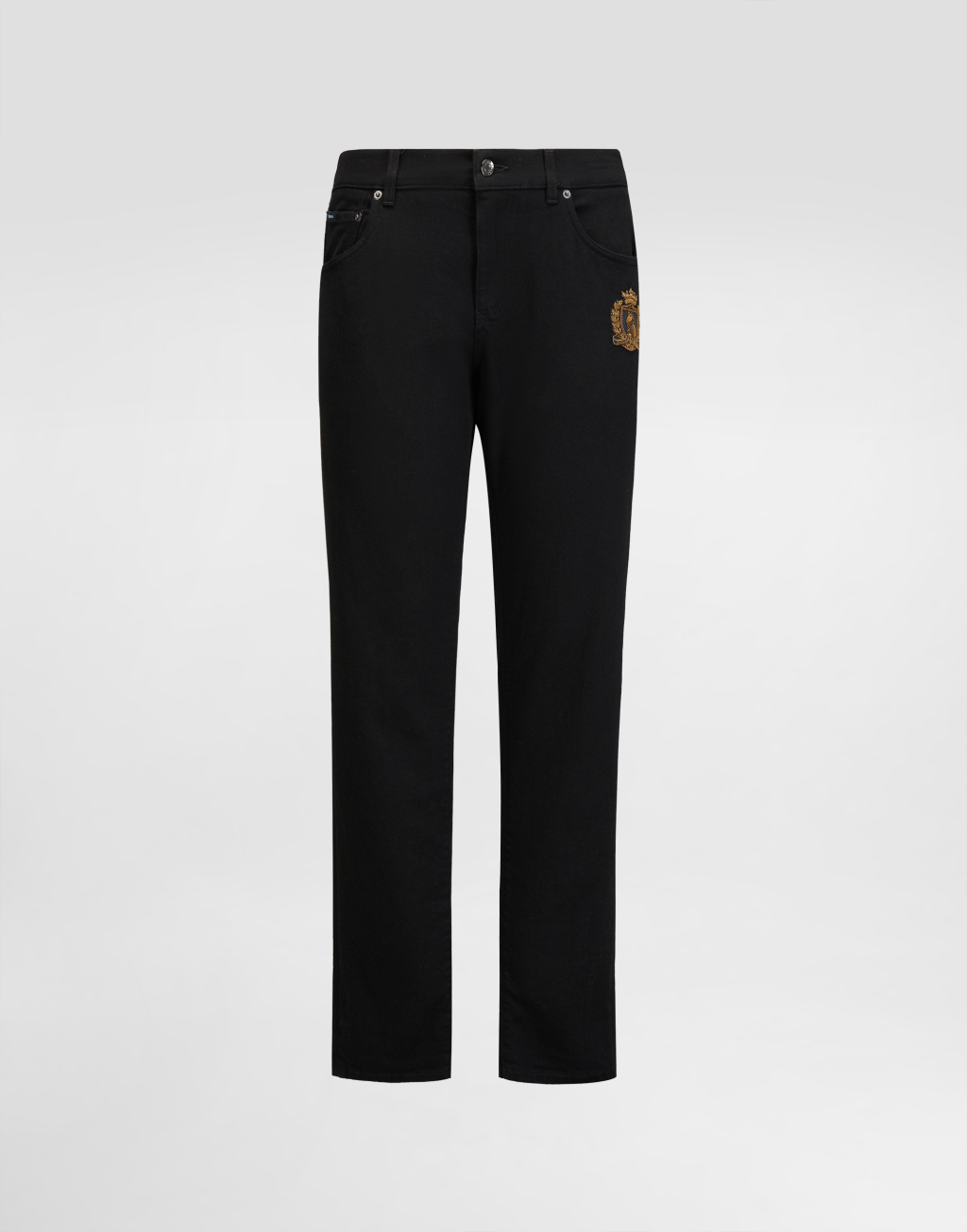 贴布装饰牛仔长裤1