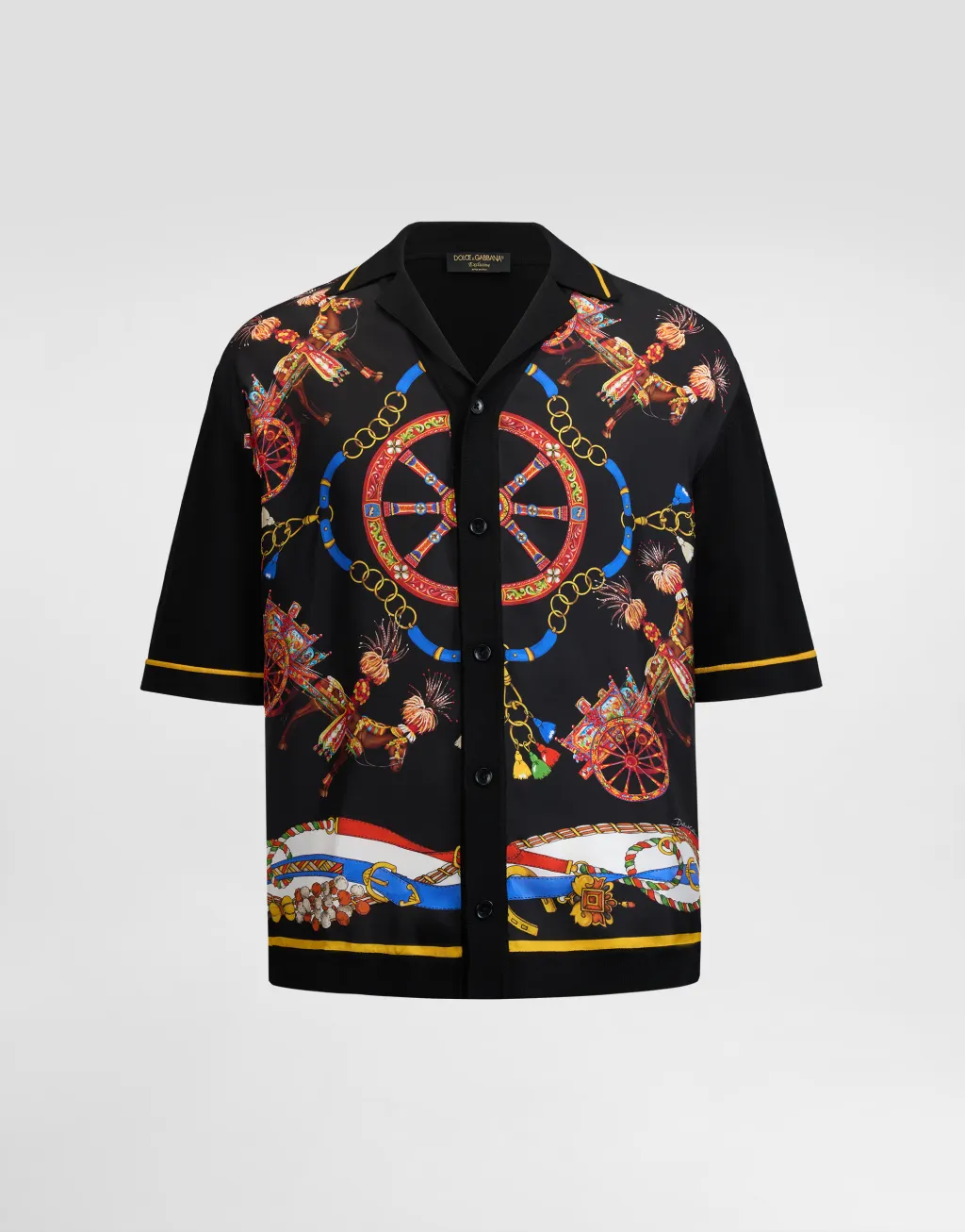 Carretto 印花斜纹衬衫