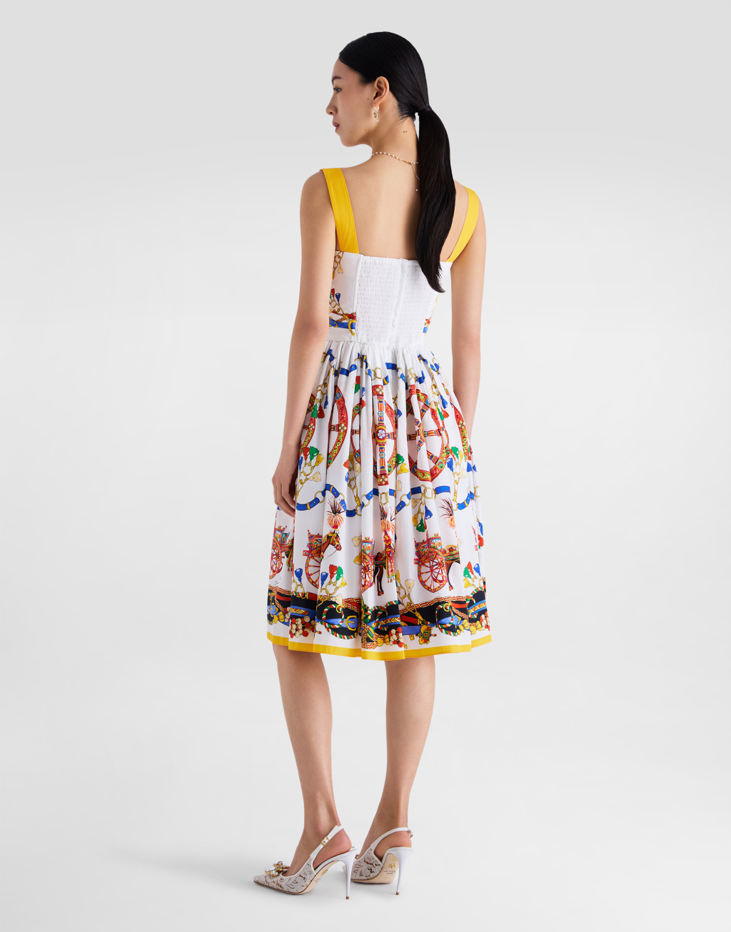 印花府绸连衣裙3