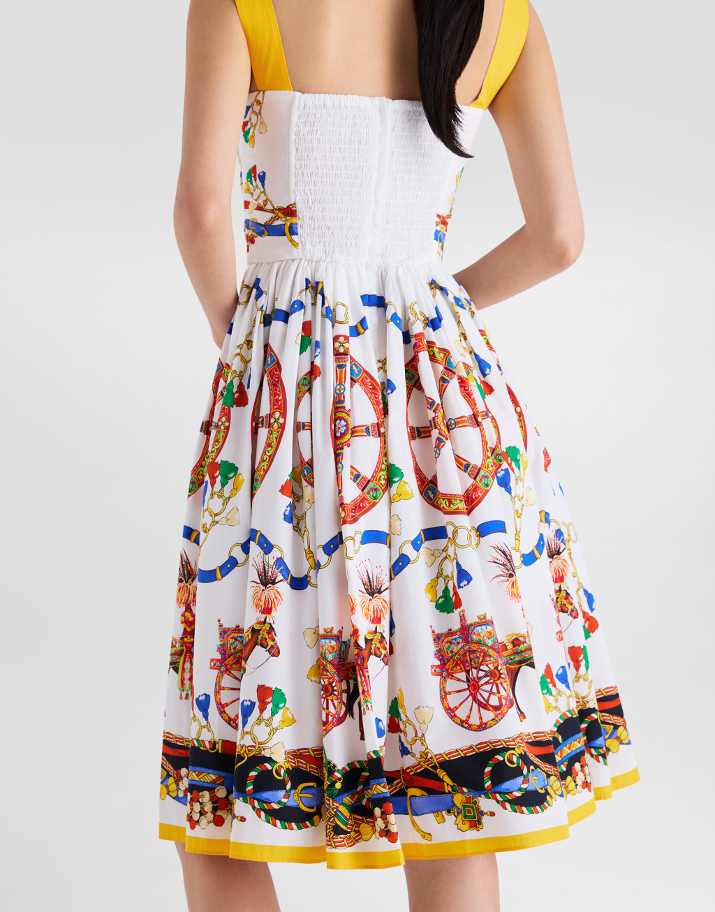 印花府绸连衣裙5