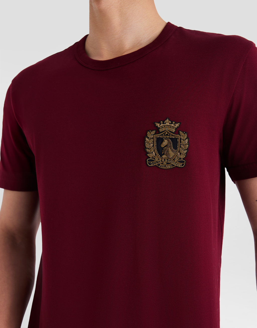 饰有纹章贴饰的棉质T恤5