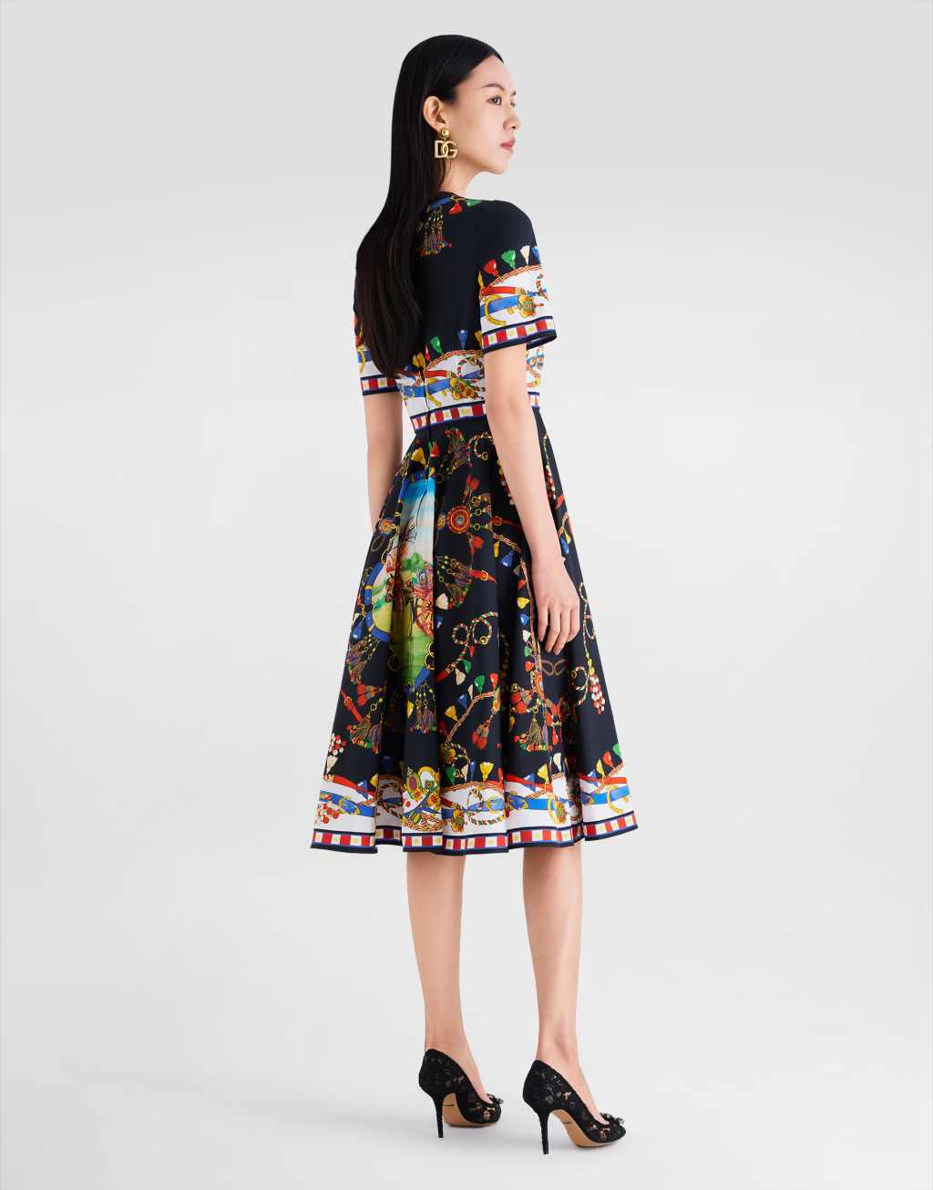 印花府绸连衣裙3