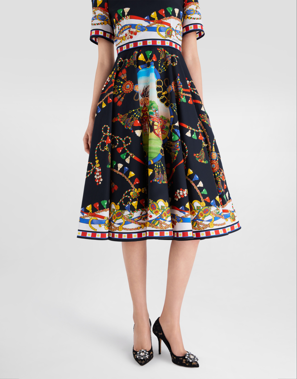 印花府绸连衣裙5