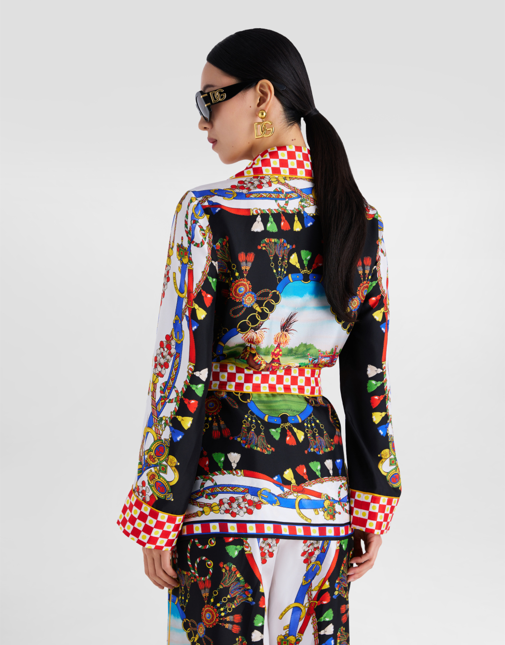 印花真丝斜纹衬衫5