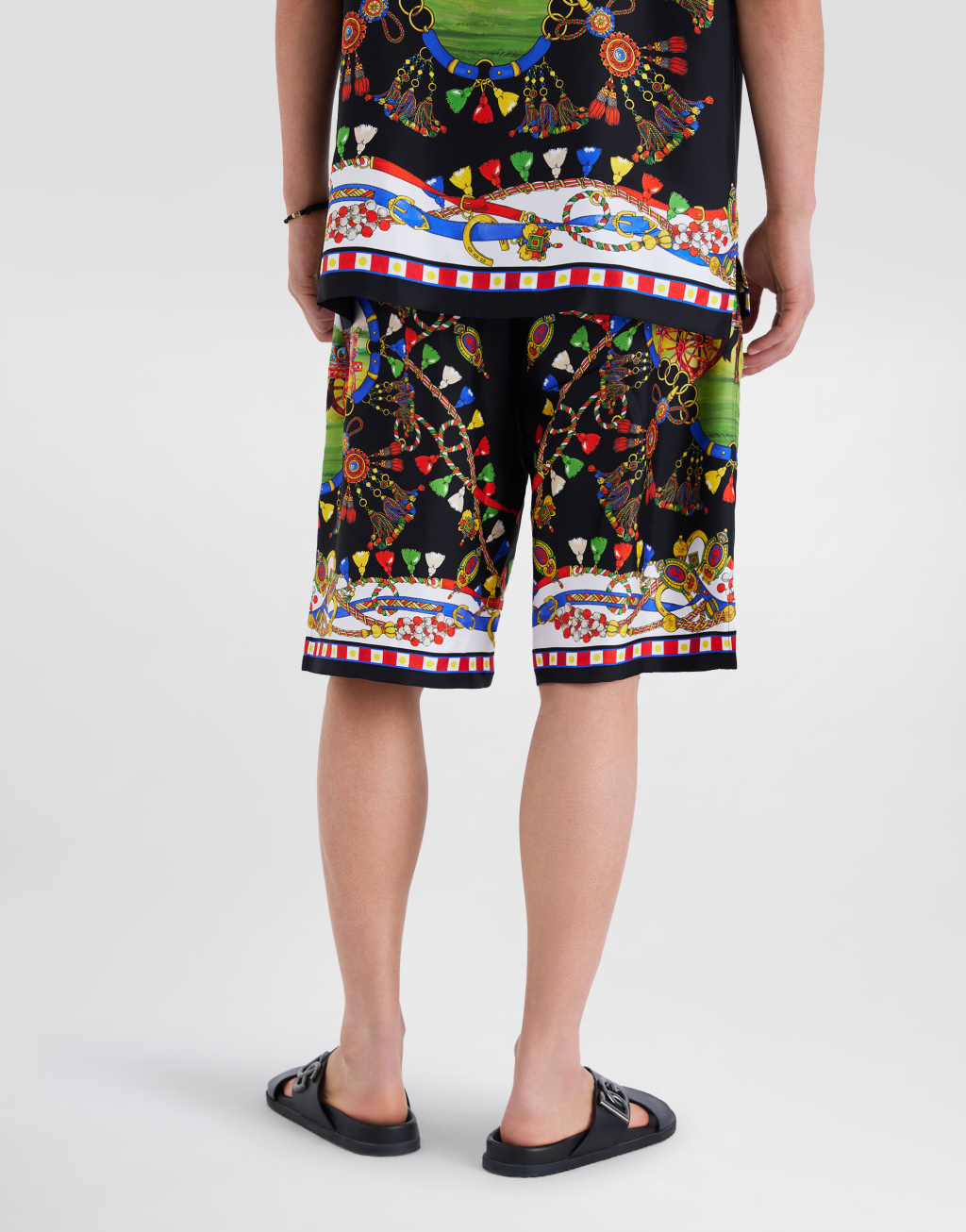 Vanity 印花真丝斜纹百慕大短裤5