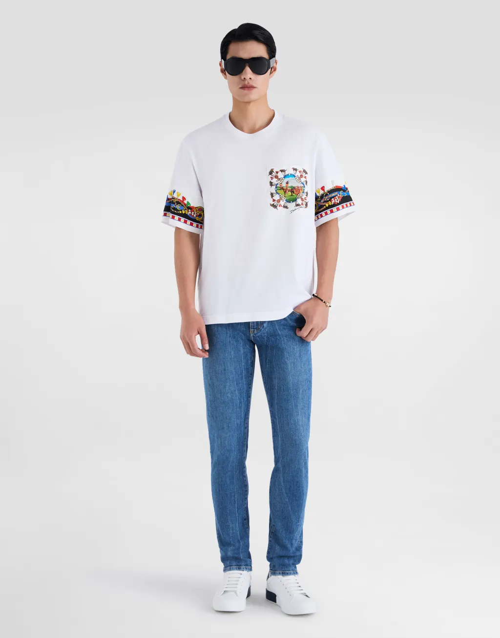 棉丝混纺印花 T 恤