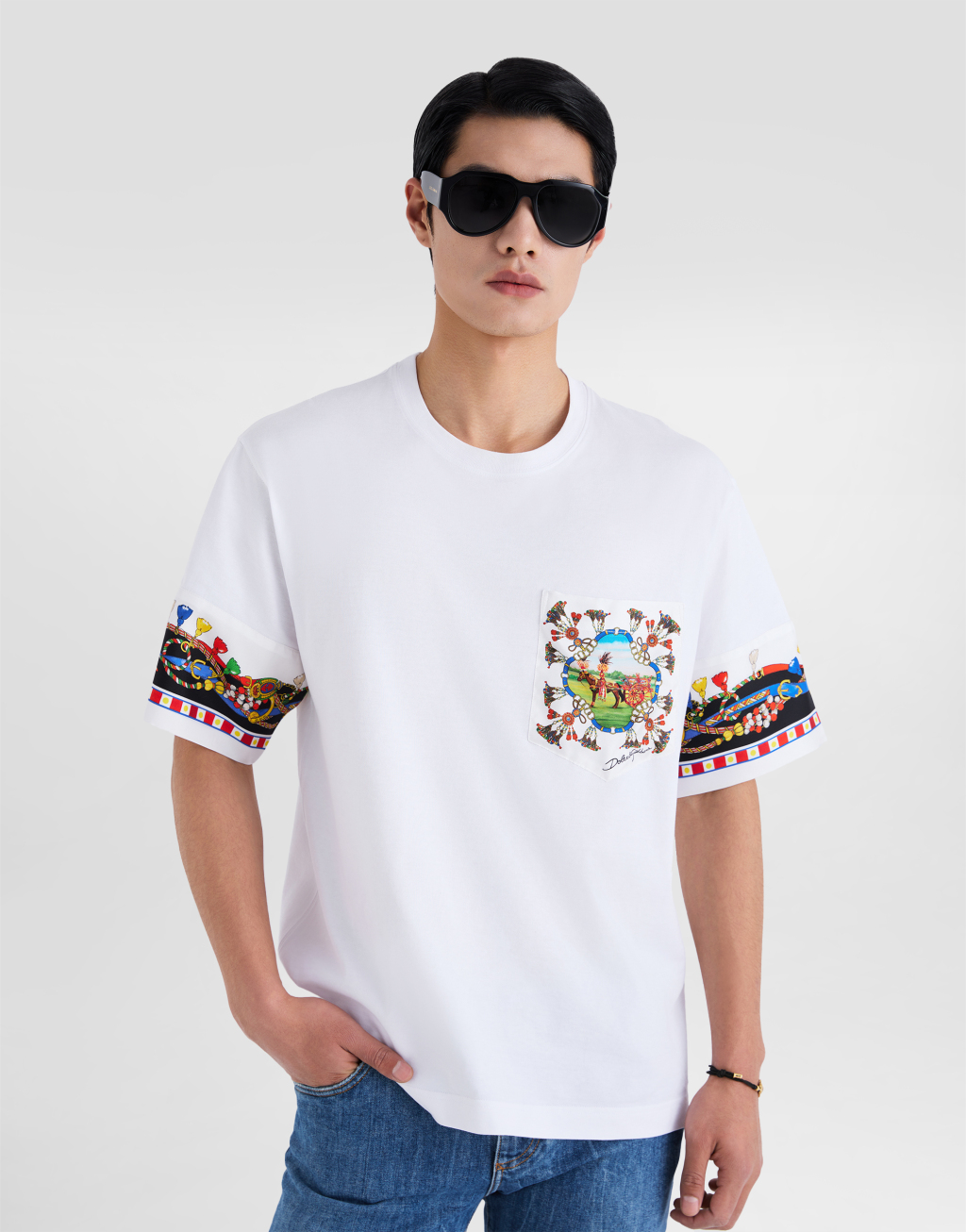 棉丝混纺印花 T 恤4