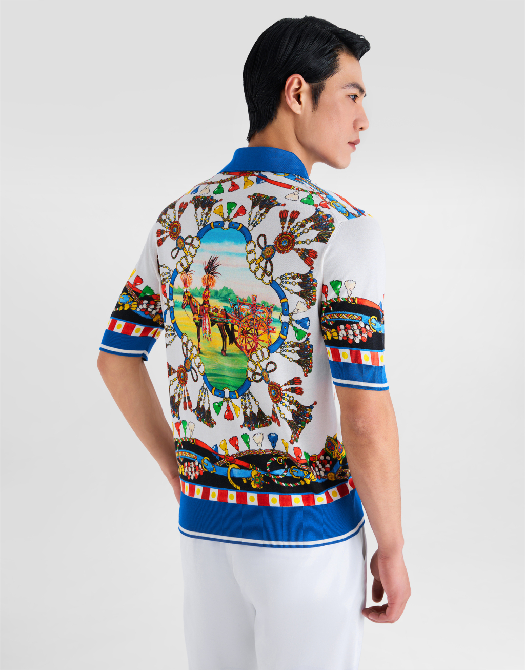 印花真丝Polo衫5