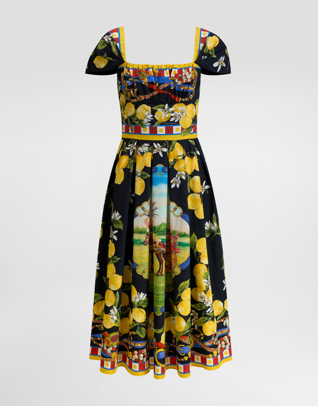 印花府绸连衣裙1