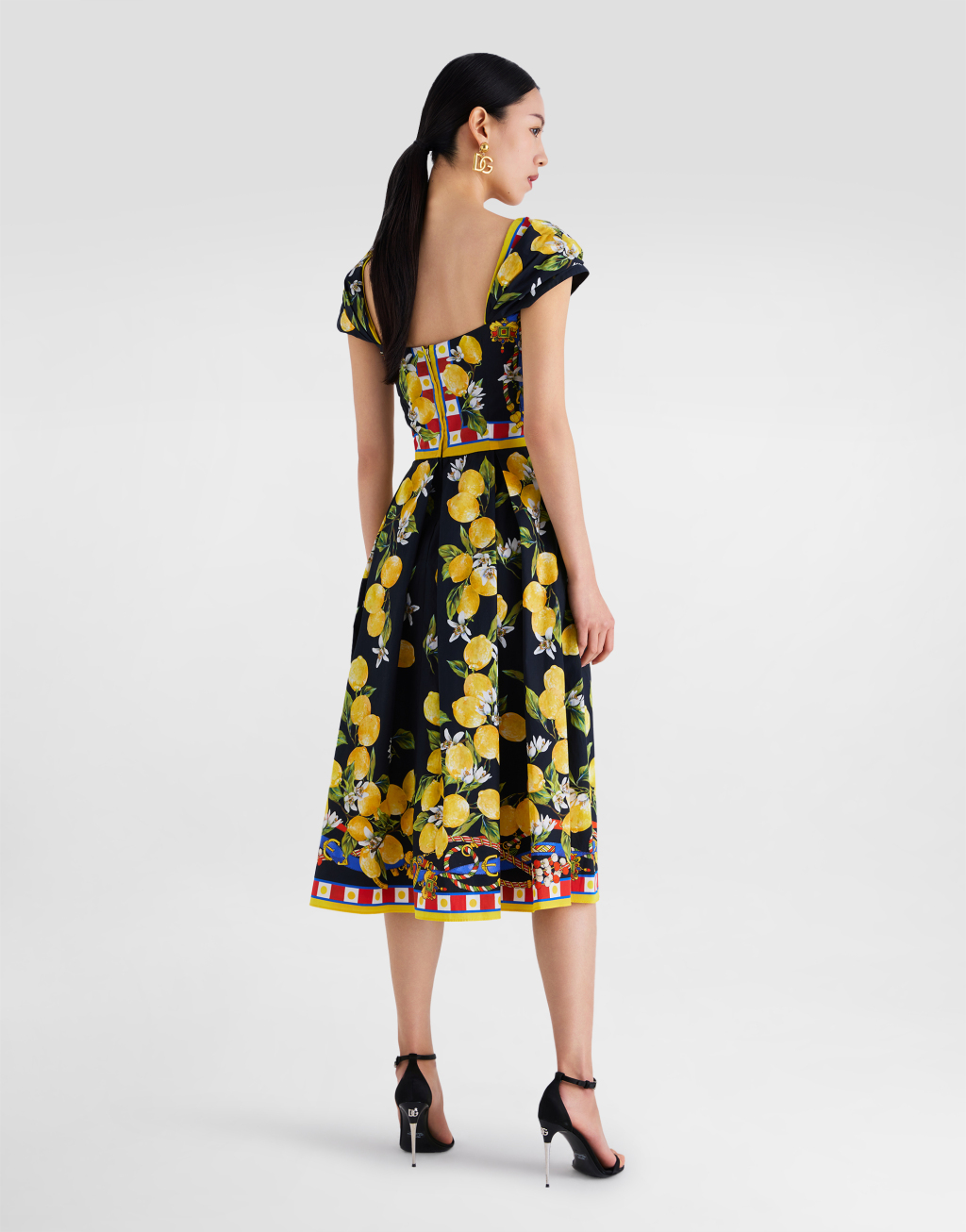 印花府绸连衣裙3