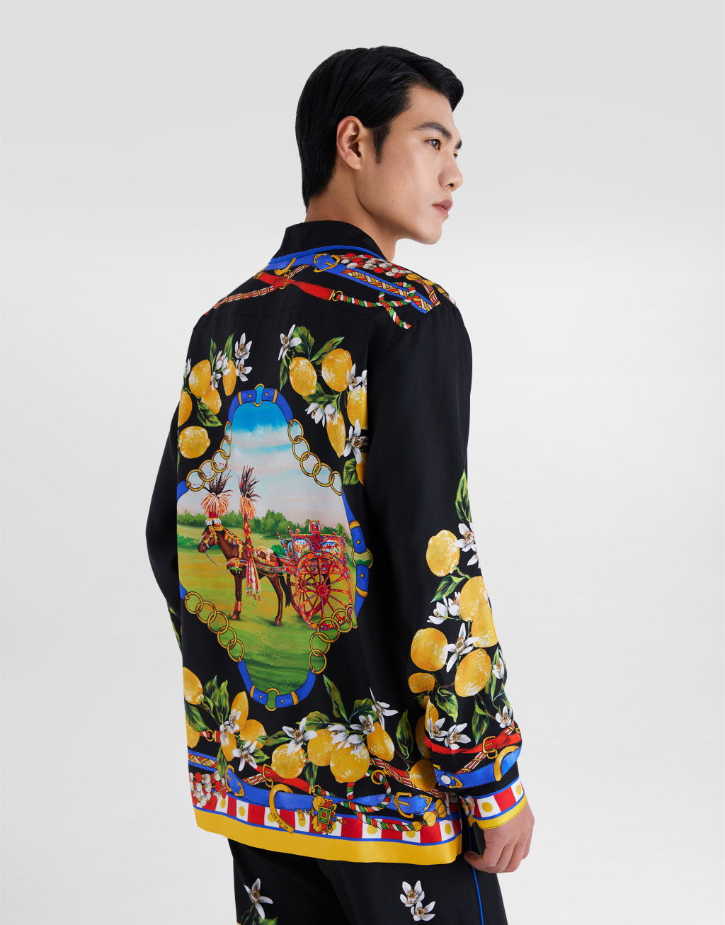 印花真丝斜纹衬衫5