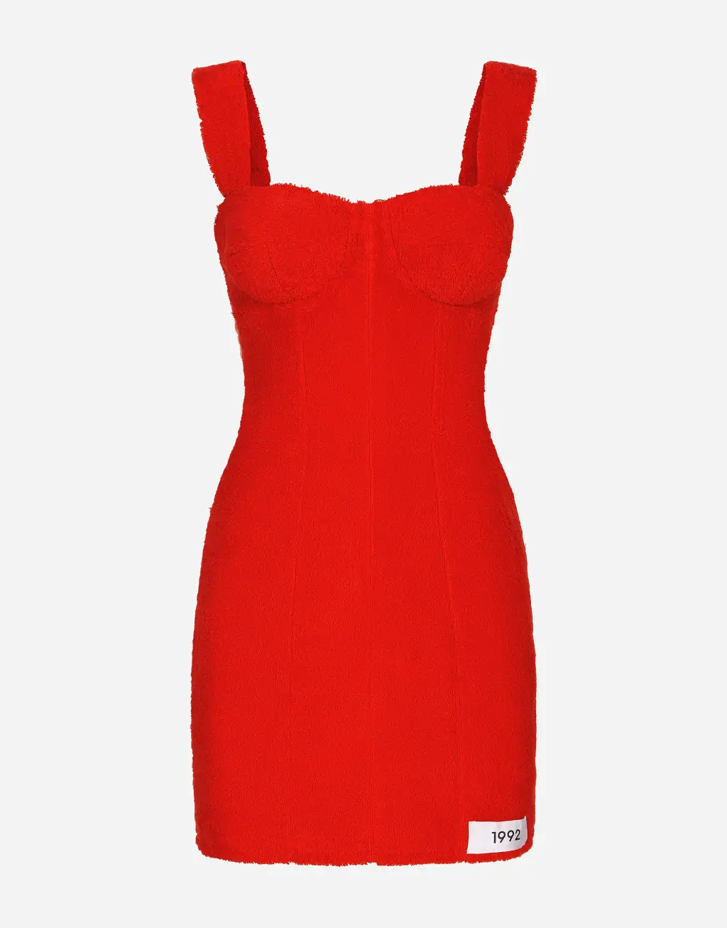 毛巾布迷你连衣裙