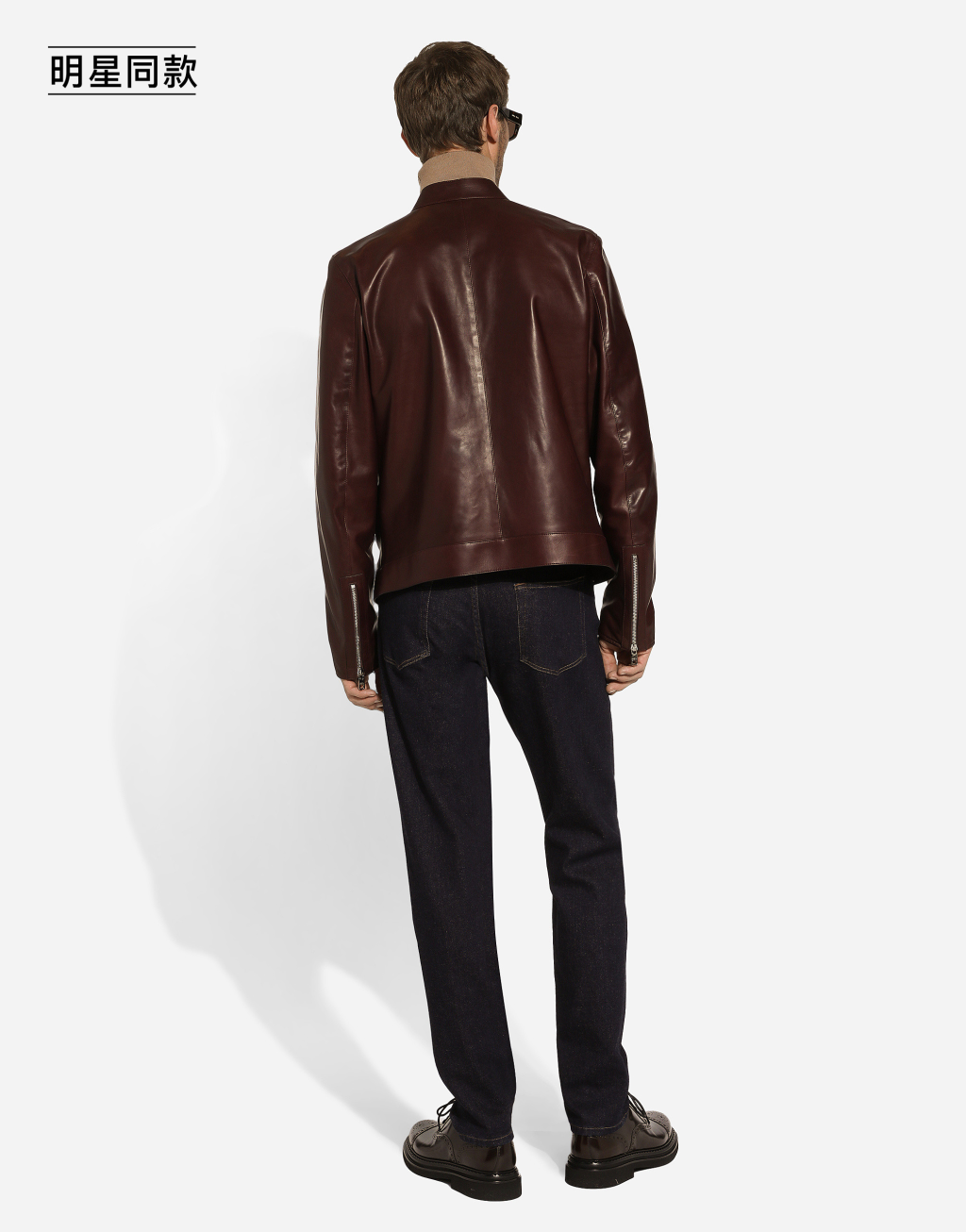 明星同款皮革外套3