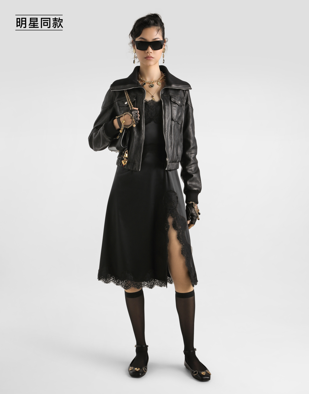 明星同款纳帕皮革外套2