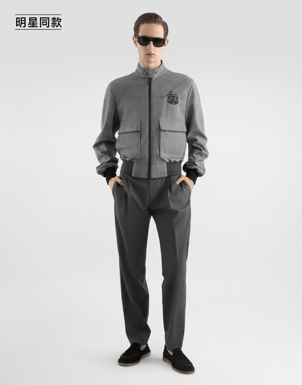 明星同款无衬里休闲夹克2