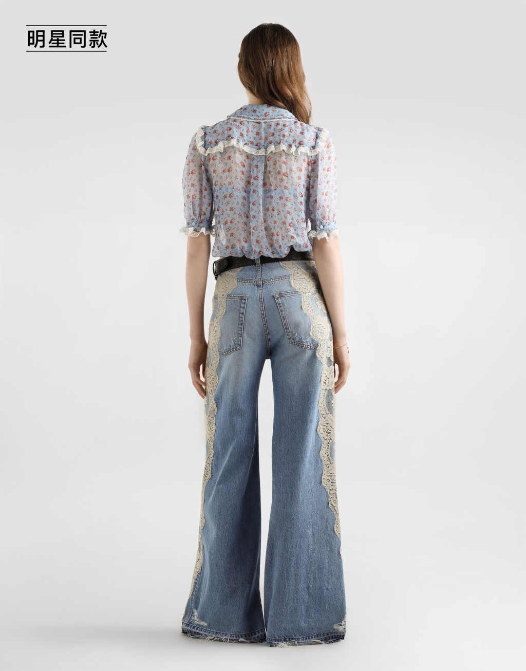 明星同款雪纺小玫瑰印花衬衫3