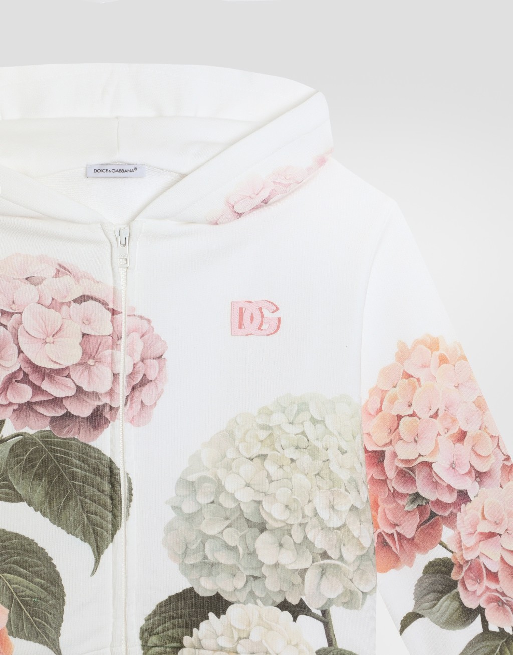 绣球花印花连帽运动衫（带贴片）3