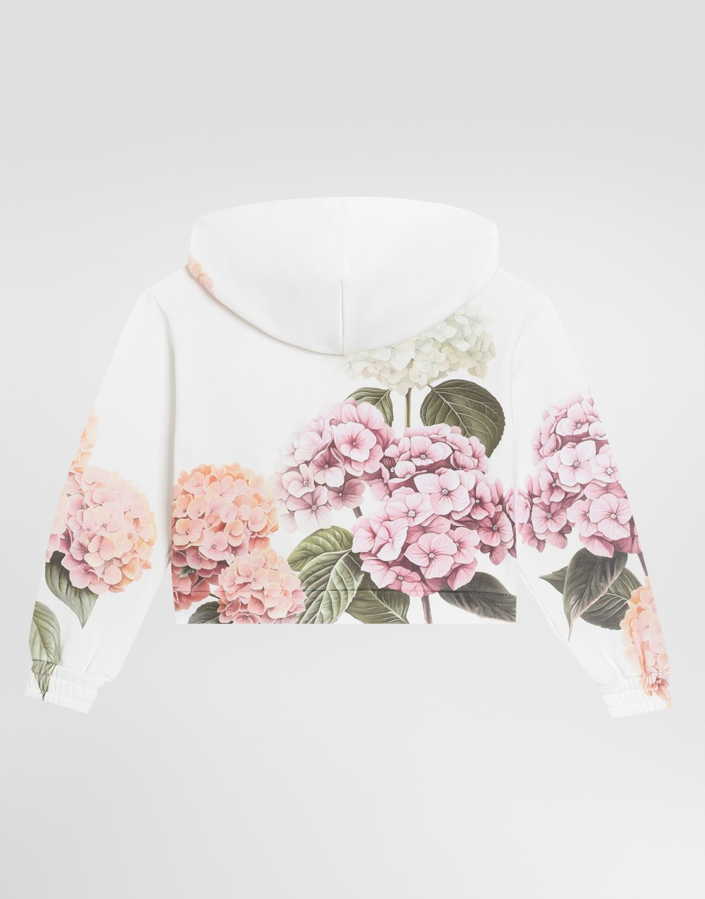 绣球花印花连帽运动衫（带贴片）2