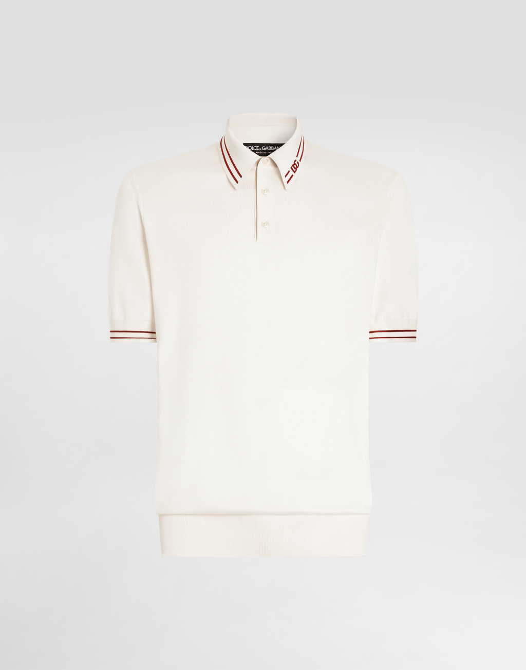 DG嵌花光面真丝polo衫1