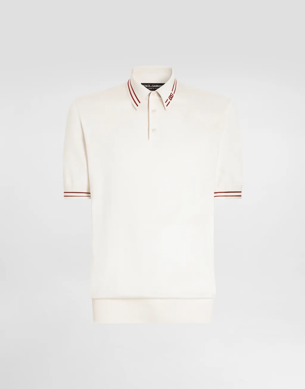 DG嵌花光面真丝polo衫