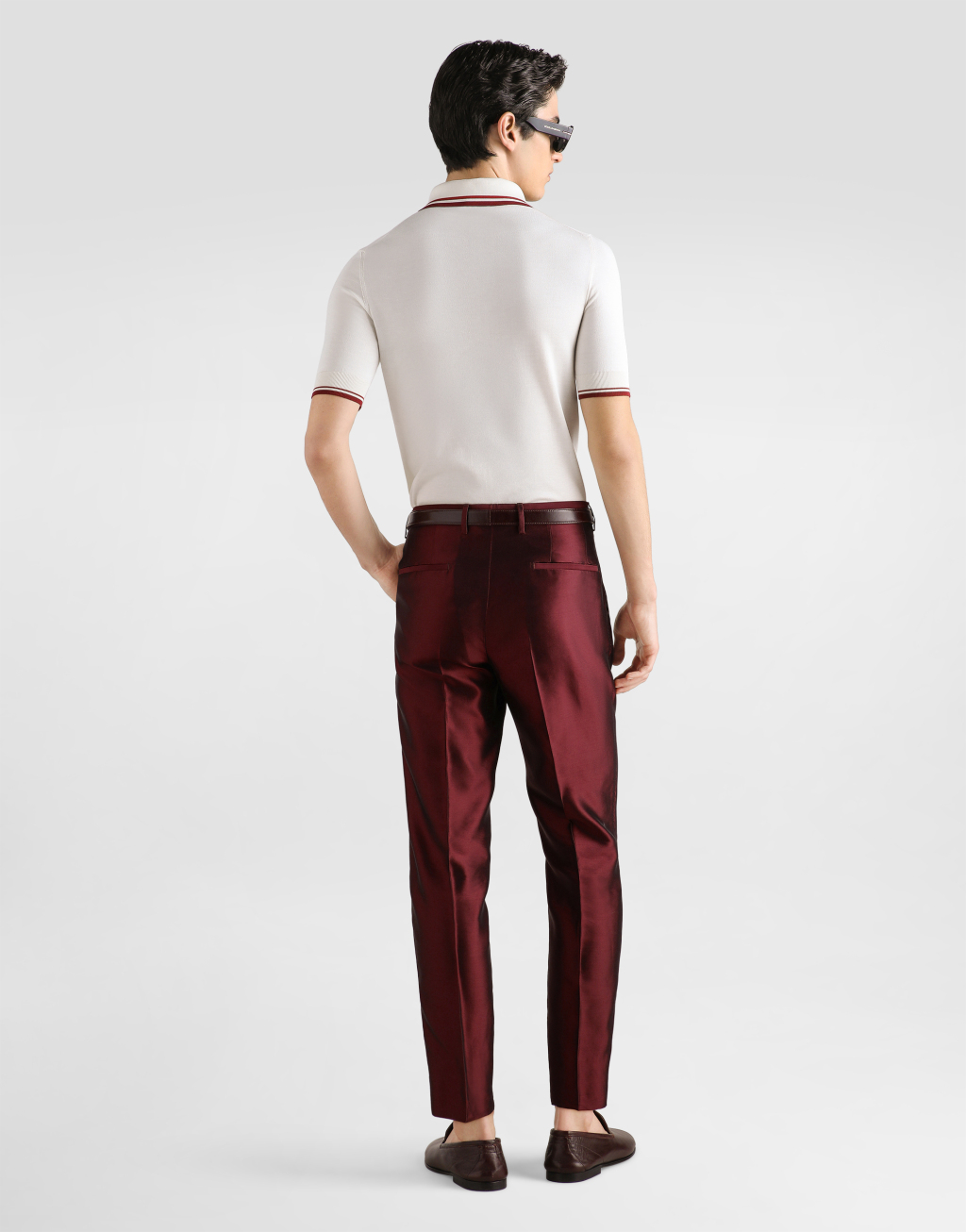 嵌花真丝Polo衫3