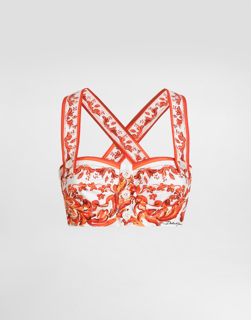 马约利卡印花府绸束身上衣1