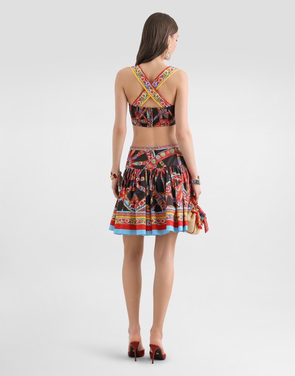 Carretto 印花府绸上衣3