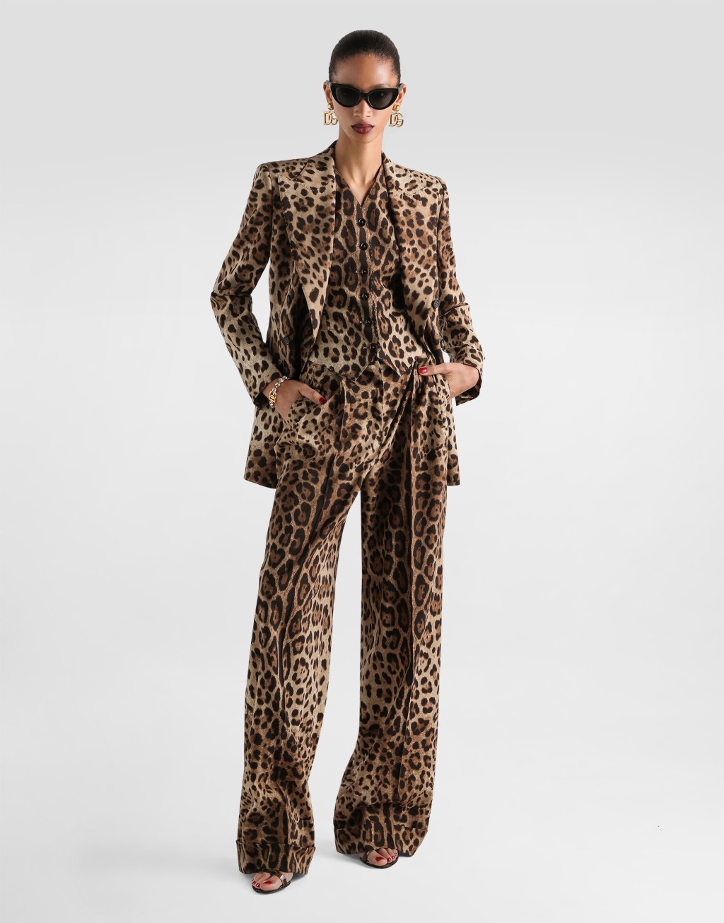豹纹印花羊毛马甲2