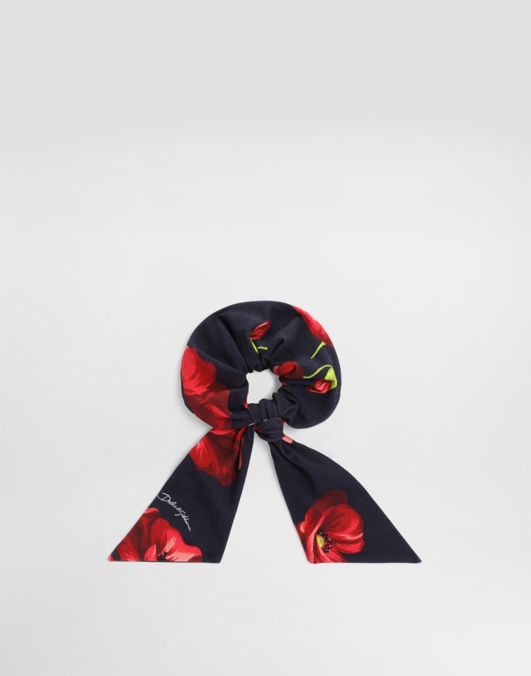 罂粟花印花 interlock 发圈