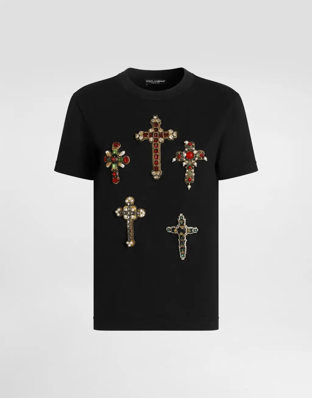 绣花棉质T恤