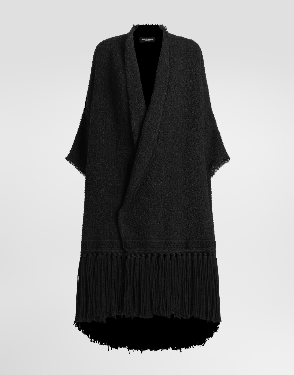 粗花呢斗篷大衣1
