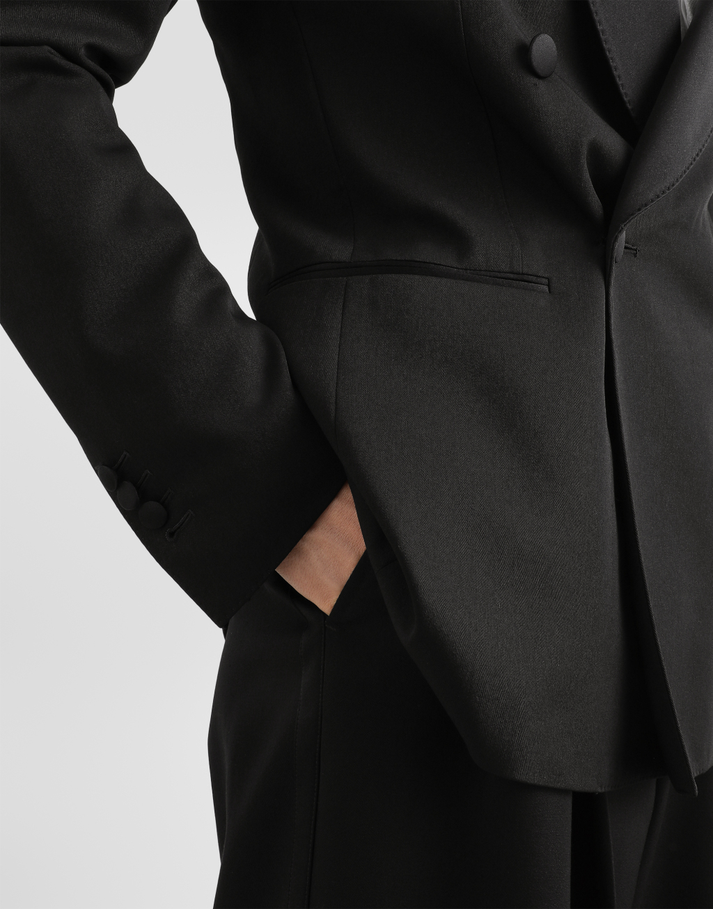 双排扣晚礼服款科技华达呢西装外套5