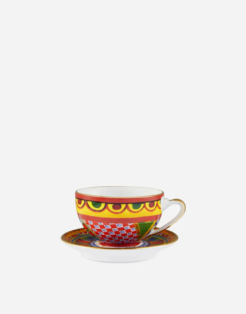 瓷器茶杯与茶碟套组