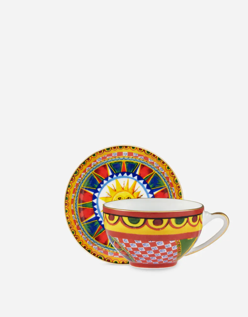 瓷器茶杯与茶碟套组