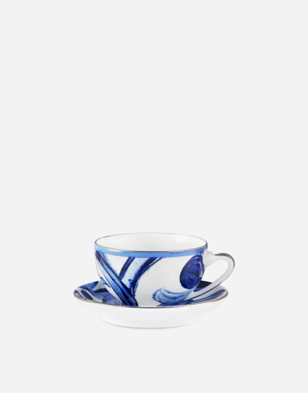 瓷器茶杯与茶碟套组