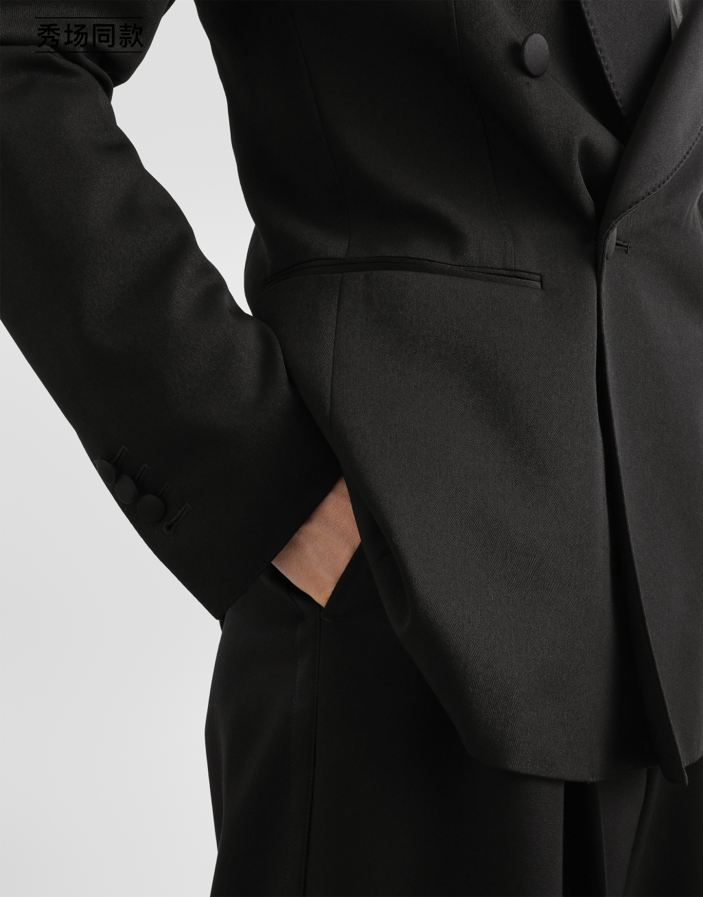 双排扣晚礼服款科技华达呢西装外套5